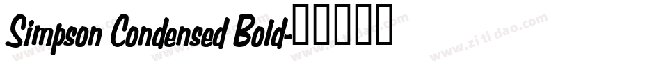 Simpson Condensed Bold字体转换